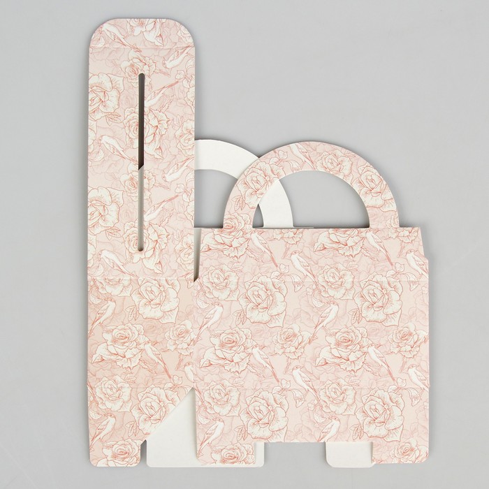 Коробка для сладостей "Птицы и розы", 12 х 5.5 х 5.5 см