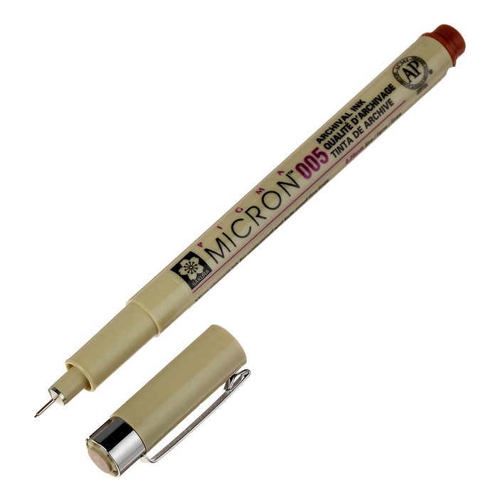 Ручка капиллярная Sakura Pigma Micron линер 0.2 мм коричневый
