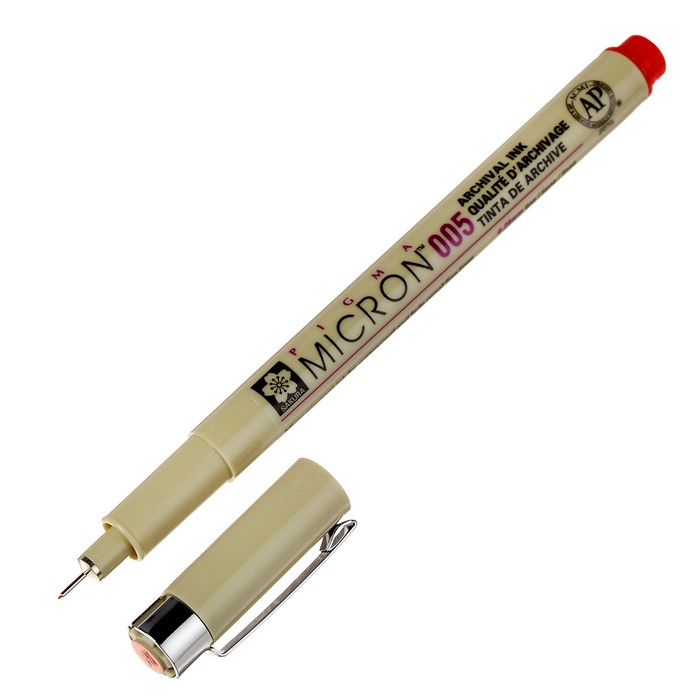 Ручка капиллярная Sakura Pigma Micron линер 0.2 мм красный