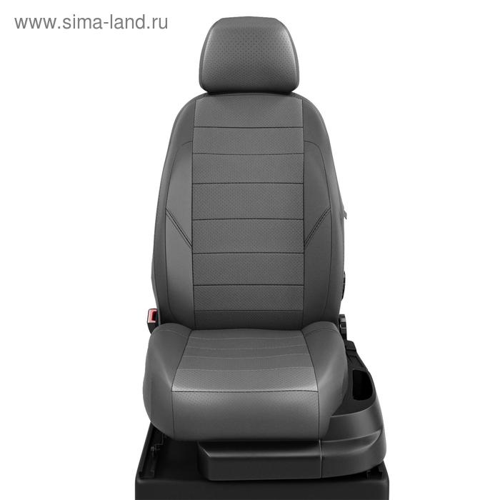 

Авточехлы для Mitsubishi L-200 3 с 1996-2006 г., джип, с перфорацией, экокожа, цвет тёмно-серый