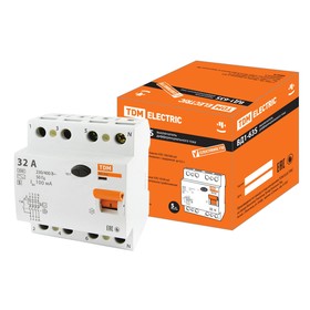 

УЗО TDM ВД1-63S, 4Р, 32 А, 100 мА, SQ0203-0066