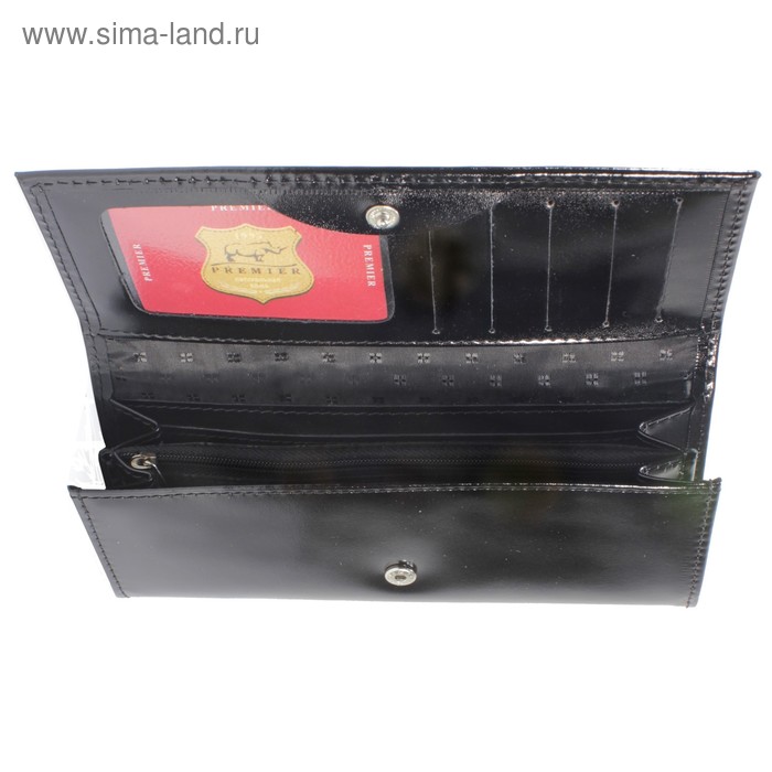 

Портмоне женское, 2 отдела для купюр, для монет, для кредитных карт, цвет чёрный