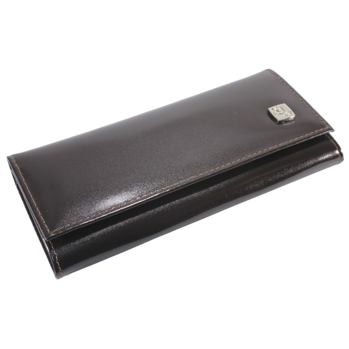 Кошелёк женский, 2 отдела для купюр, для монет, для кредитных карт, цвет коричневый