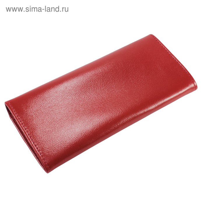 

Кошелёк женский, 2 отдела для купюр, для монет, для кредитных карт, цвет красный