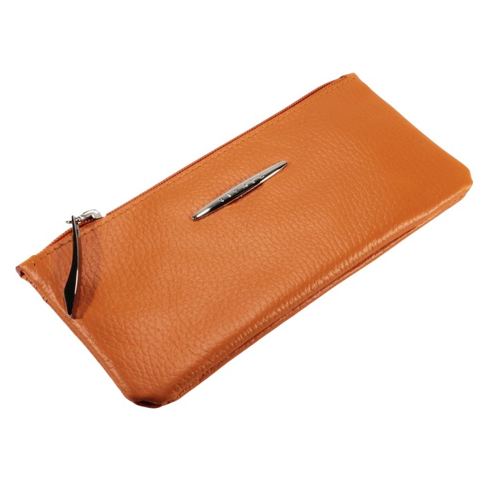 Портмоне женское на застёжке, 1 отдел для купюр, 1 внешний карман, цвет оранжевый