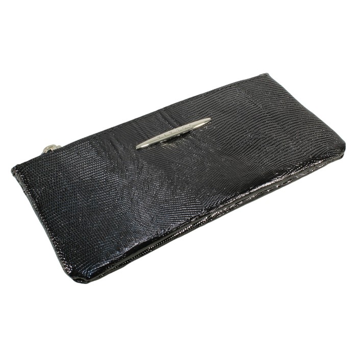 Кошелёк женский, отдел для купюр, для кредитных карт, внешний карман, цвет чёрный