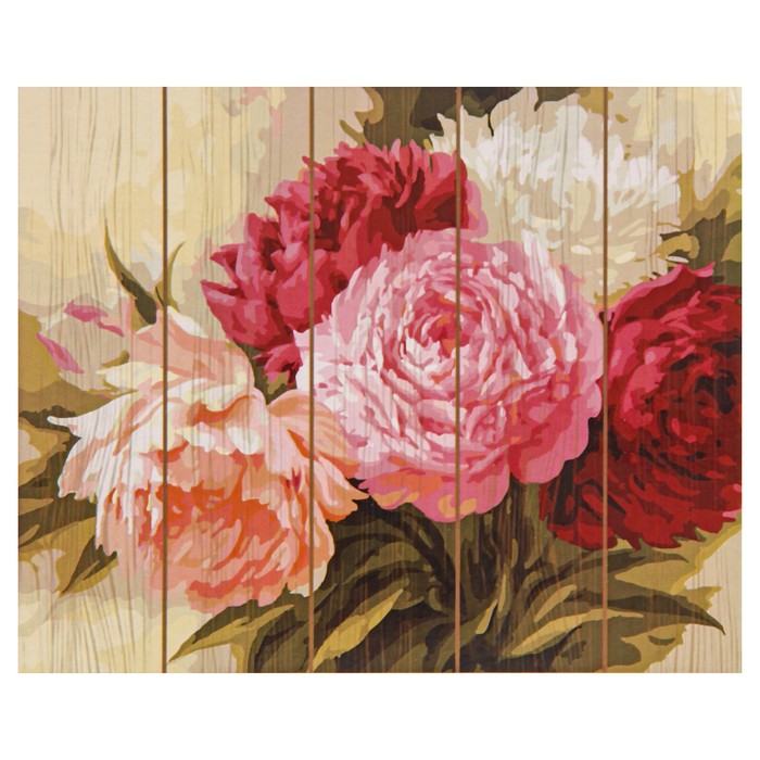 Картины по номерам на дереве "Оттенки розового"