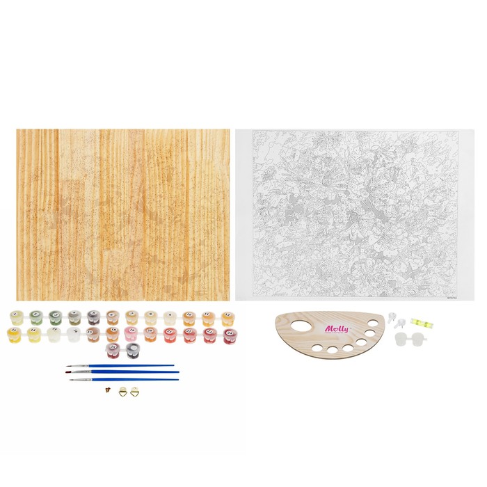 Картины по номерам на дереве 40х50 Афремов "Цветочная фантазия " GT6746