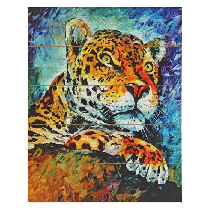 Картины по номерам на дереве 40х50 Афремов "Леопард" GT7434