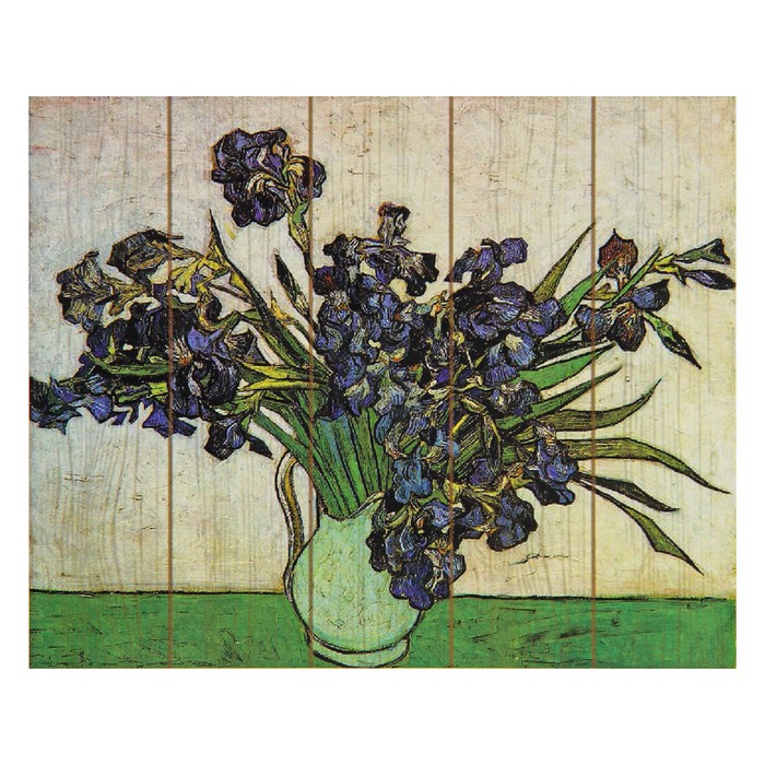 Картины по номерам на дереве 40х50 Ван гог "Ирисы в вазе" GXT9826