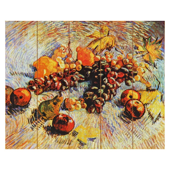 Картины по номерам на дереве 40х50 Ван Гог "Натюрморт с яблоками и виноградом" GXT3711
