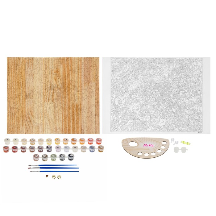 Картины по номерам на дереве 40х50 Ван Гог "Натюрморт с яблоками и виноградом" GXT3711