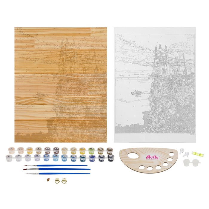 Картины по номерам на дереве "Ласточкино гнездо"