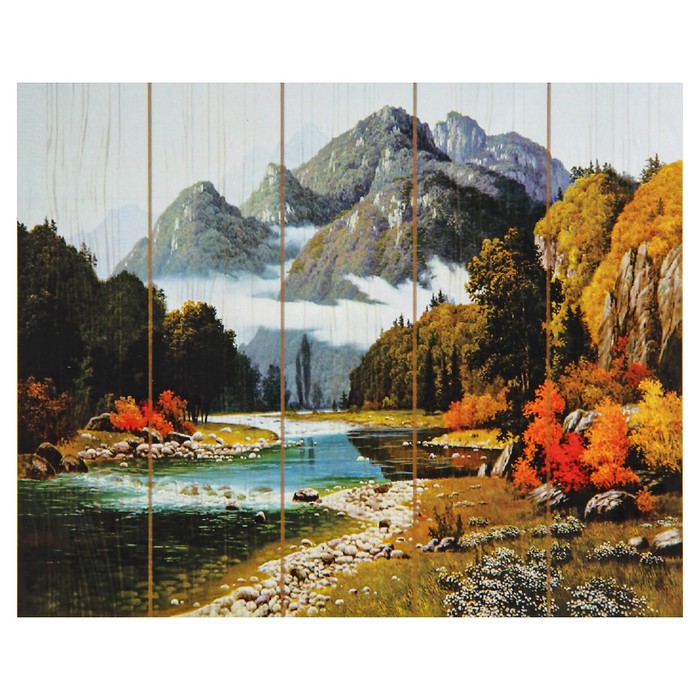 Картины по номерам на дереве "Разноцветие осени", Сунг ли