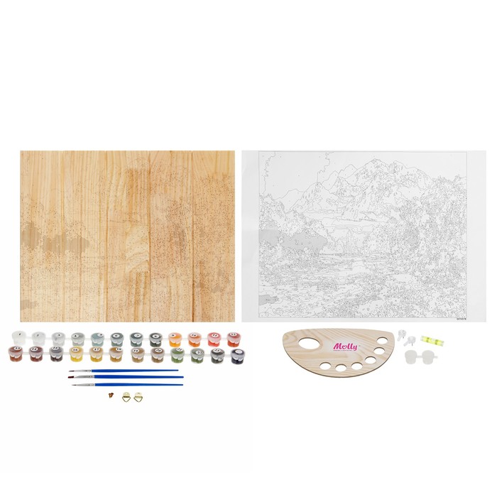 Картины по номерам на дереве "Разноцветие осени", Сунг ли