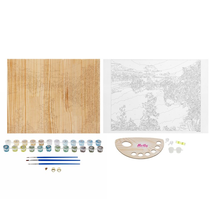 Картины по номерам на дереве "Озеро Байкал"