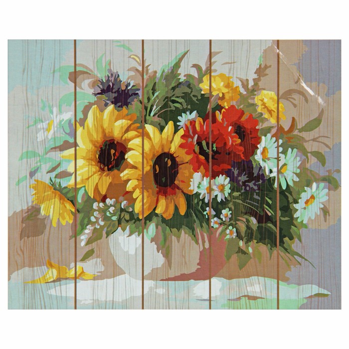 Картины по номерам на дереве 40х50 "Полевые цветы" GXT6291