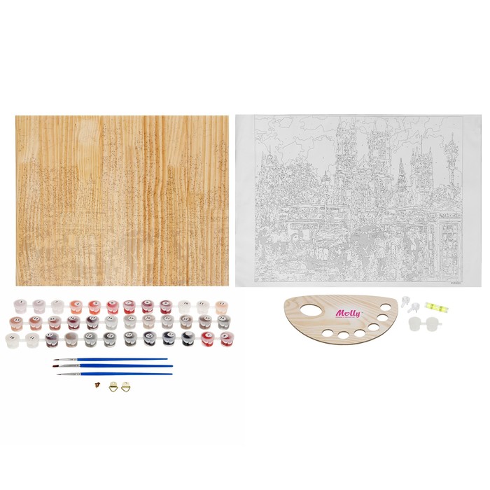 Картины по номерам на дереве "Лондонский транспорт"