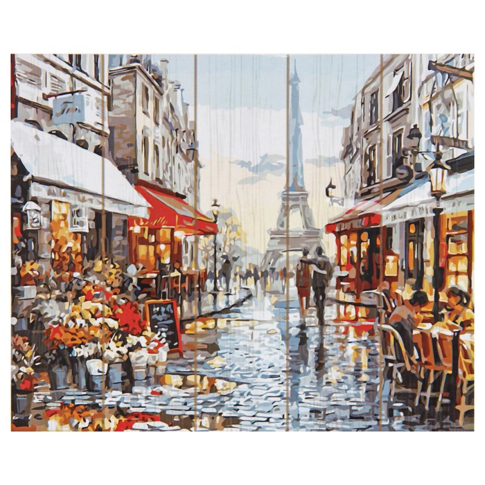 Картины по номерам на дереве "Окно в Париж"