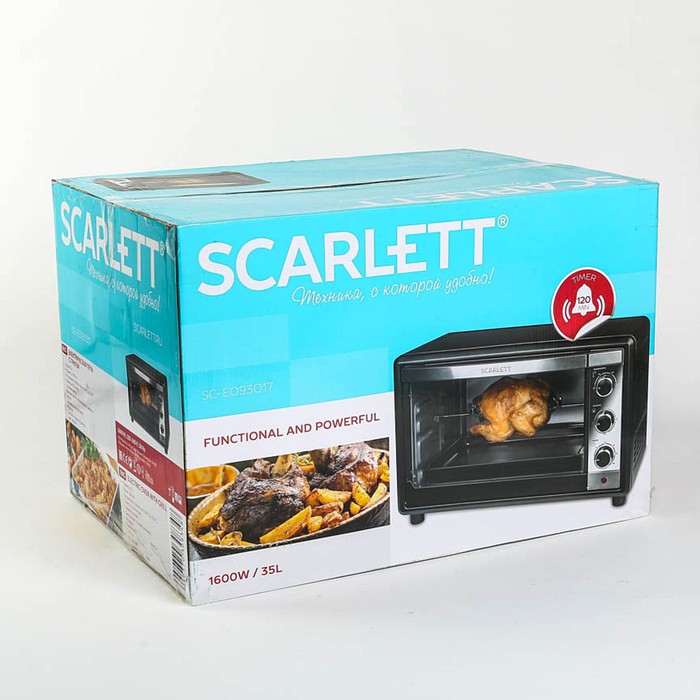 Печь Scarlett SC-EO93O17, 1600 Вт, 35 л, гриль, черная