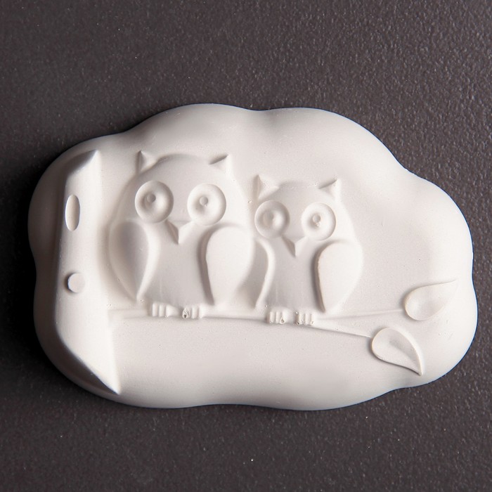 Фигурка для росписи, "Совята" белая, 12х8х3см