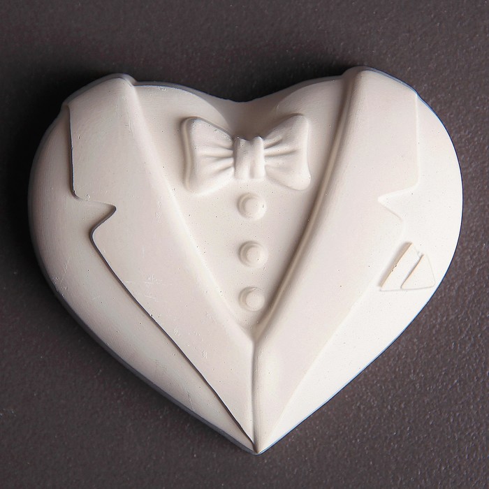 Фигурка под роспись "Сердце жениха", 8х8 см