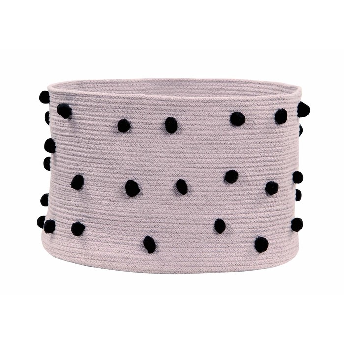 Корзина с горошинами, диаметр 45 см, высота 30 см, цвет лесная роза