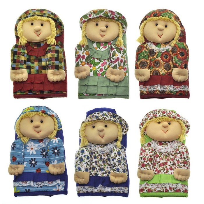 Прихватка "Кукла", размер 13х24 см, цвет микс АС20-1