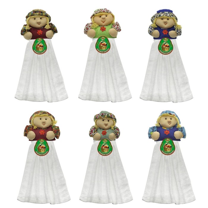 Полотенце "Кукла", размер 31х31 см, цвет микс АС20-3