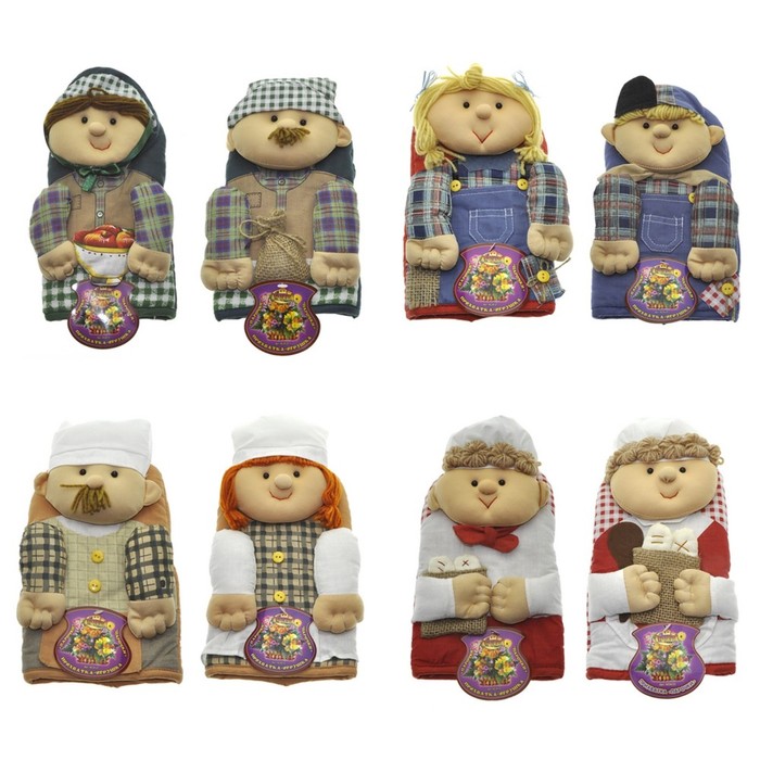 Прихватка "Парочки", размер 13х24 см, цвет микс АС20-21