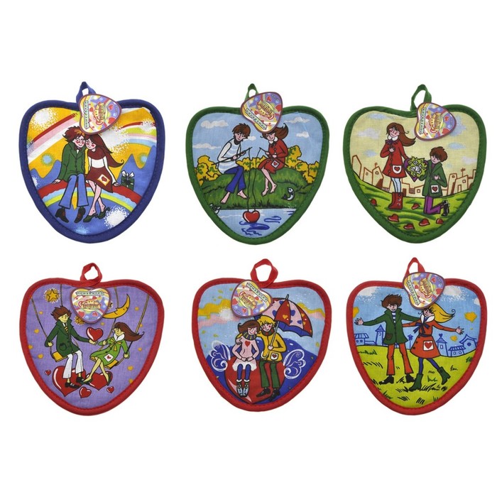 Прихватка "Валентинка", размер 17х17 см, цвет микс L22-5