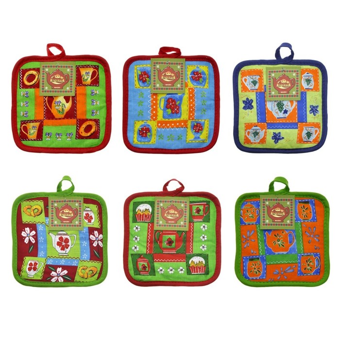 Прихватка "Кухня". размер 17х17 см, цвет микс L22-9