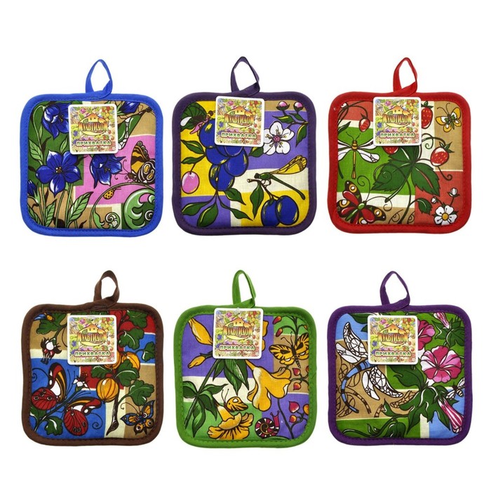 Прихватка "Лето", размер 15х15 см, цвет микс L22-17