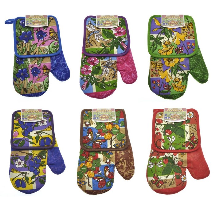 Набор прихваток "Лето", размер 15х15 см, 17х27 см, цвет микс L22-18