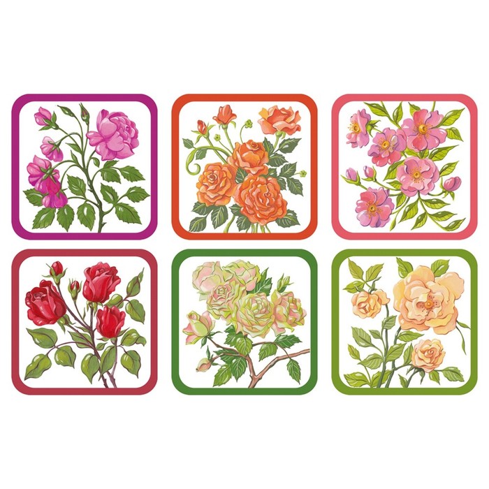 Прихватка "Розы, фото-графика", размер 17х17 см, цвет микс L22-33