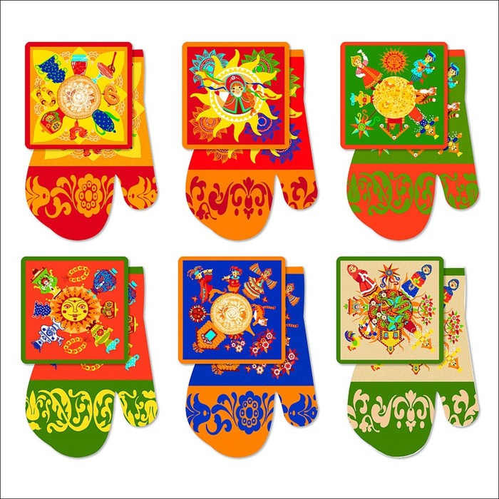 Набор прихваток "Праздник солнца", размер 17х17 см, 17х27 см, цвет микс Z22-63