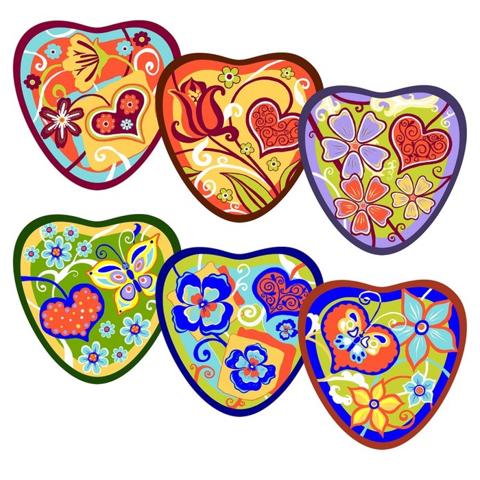 Прихватка "Сердечки", размер 17х17 см, цвет микс L22-199