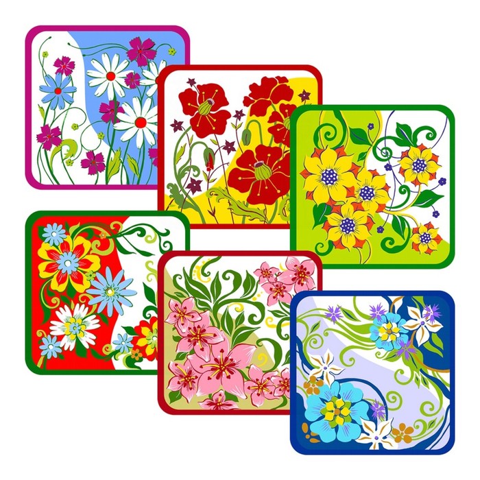 Прихватка "Полевые цветы", размер 15х15 см, цвет микс Z22-220