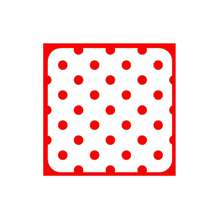 Прихватка "Горошек", размер 17х17 см, цвет красный HN22-234