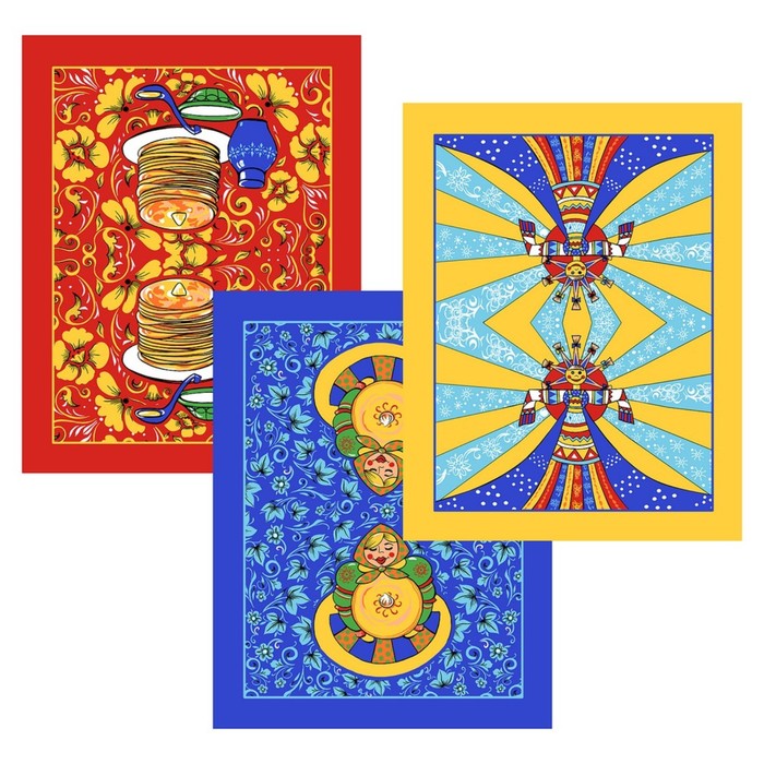 Полотенце "Масленица", размер 48х62 см, цвет микс МТ71-71