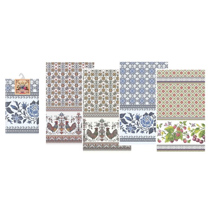 Полотенце "Вышивка крестиком", размер 42х72 см, цвет микс ТП71-95