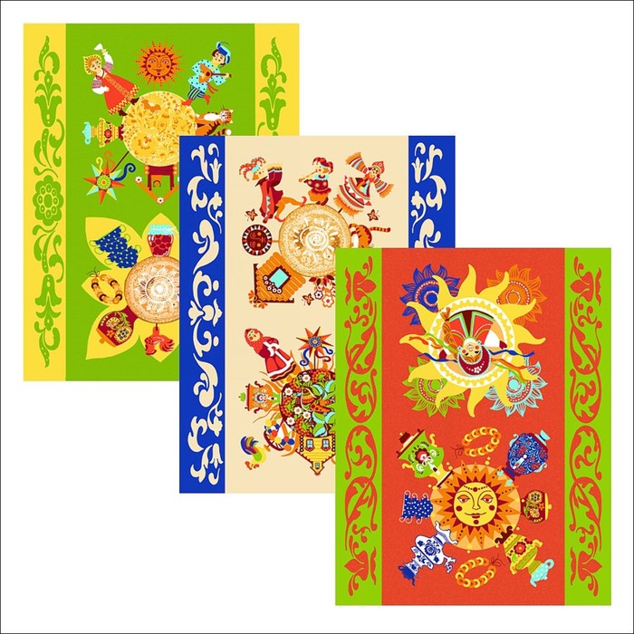 Полотенце "Праздник Солнца", размер 48х62 см, цвет микс МТ71-96