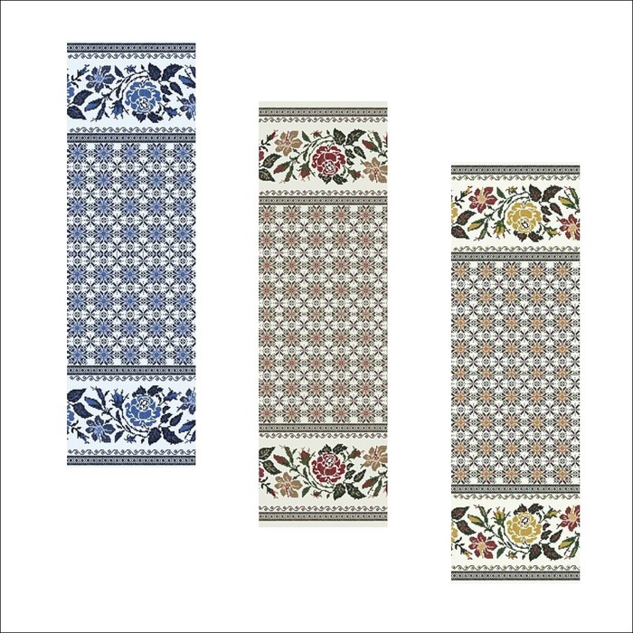 Дорожка на стол "Вышивка крестиком", размер 45х145 см, цвет микс ТП71-102