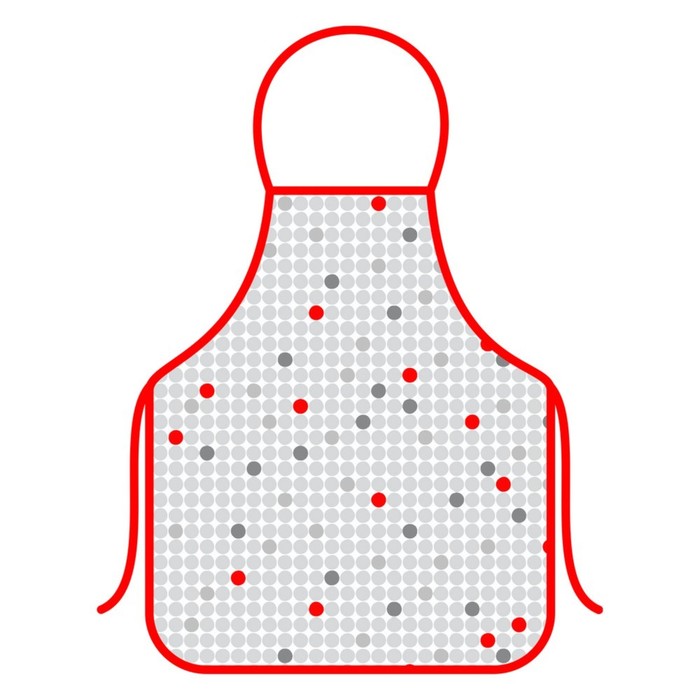 Фартук "Мозаика". размер 52х72 см, цвет серый МТ71-139