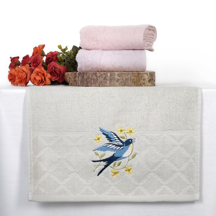 Комплект махровых полотенец "Ласточка" , 30х50смх3шт, цвета МИКС, 400г/м2, хлопок 100%