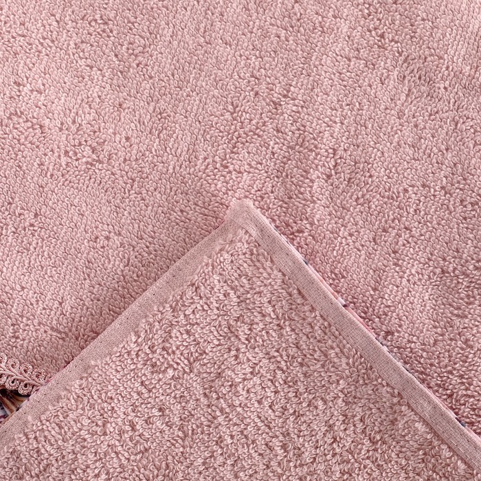 Комплект махровых полотенец "Лилии" 70х130см, 45х90см, роз, 390г/м2 хлопок.100%