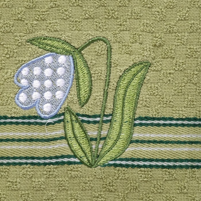 Набор полотенец, цвет зелёный, 38х64см х 2шт