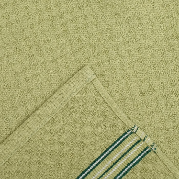 Набор полотенец, цвет зелёный, 38х64см х 2шт