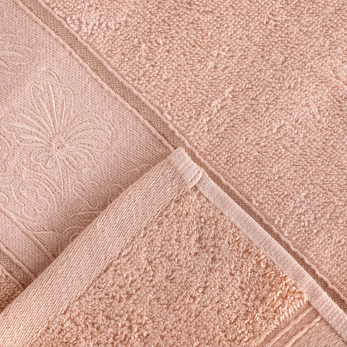 Комплект махровых полотенец "Парадиз" 70х140см, 45х90см, кофе, 390 г/м2, хлопок 100%