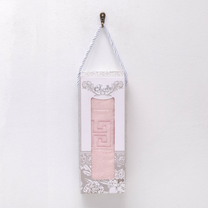 Махровое полотенце "Райский комфорт"45х90 см, роз, 400г/м2, хлопок 100%